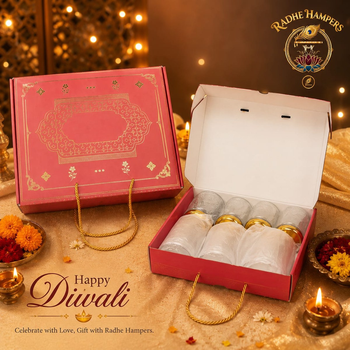 Rose Gold Foil Gift Box